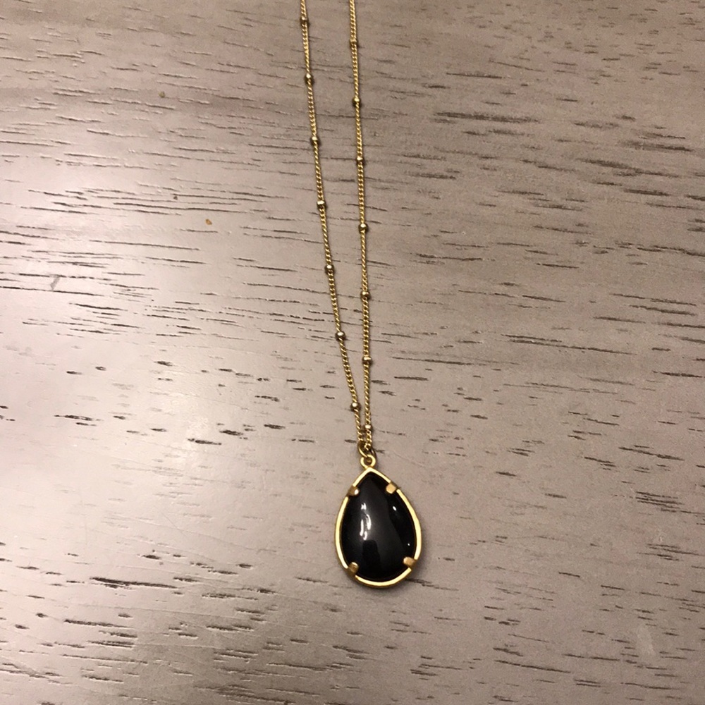 Teardrop Black Onyx Necklace